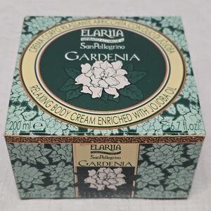 New VTG Elariia San Pellegrino Gardenia Relaxing Body Cream W JoJoba Oil 6.7 Oz